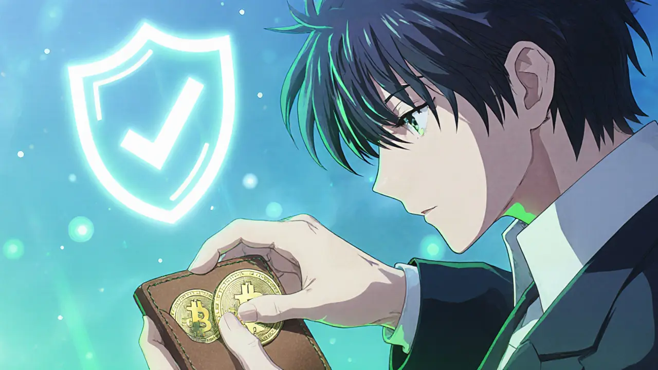 Protagonist using secure separate wallet for safety