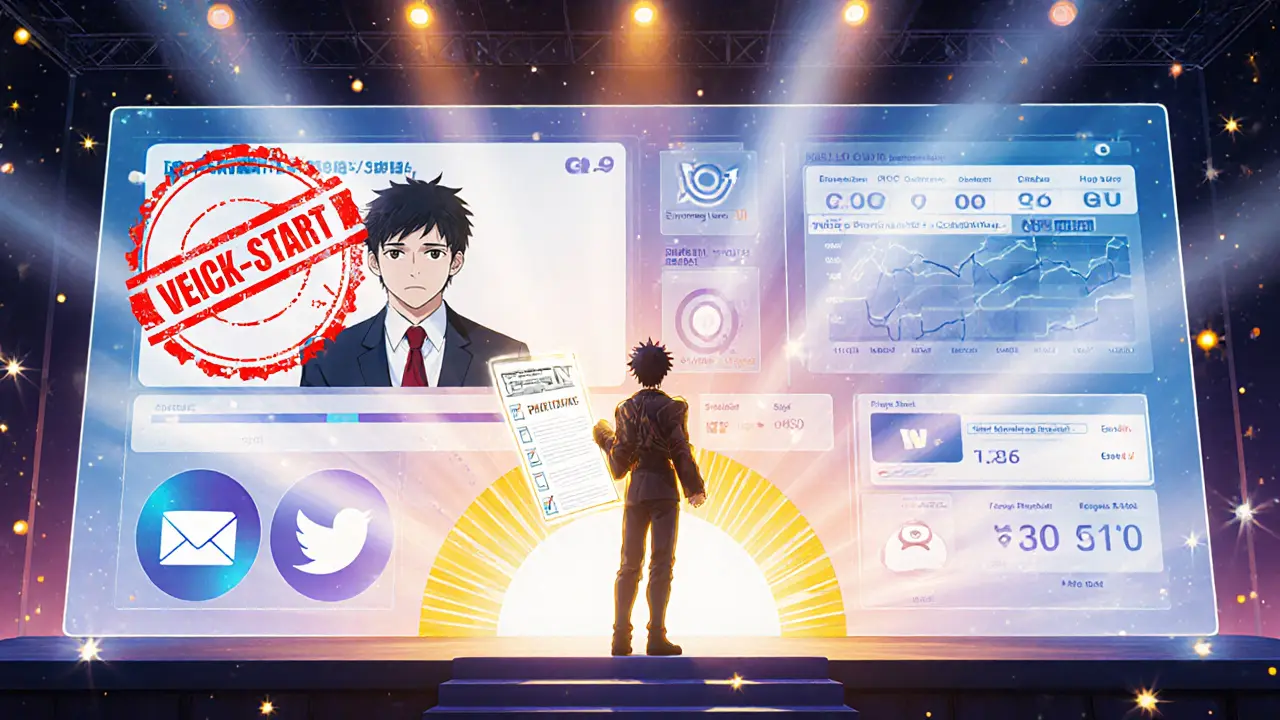 Shounen hero presents future‑proof crypto phishing training metrics with AI deepfake warning.