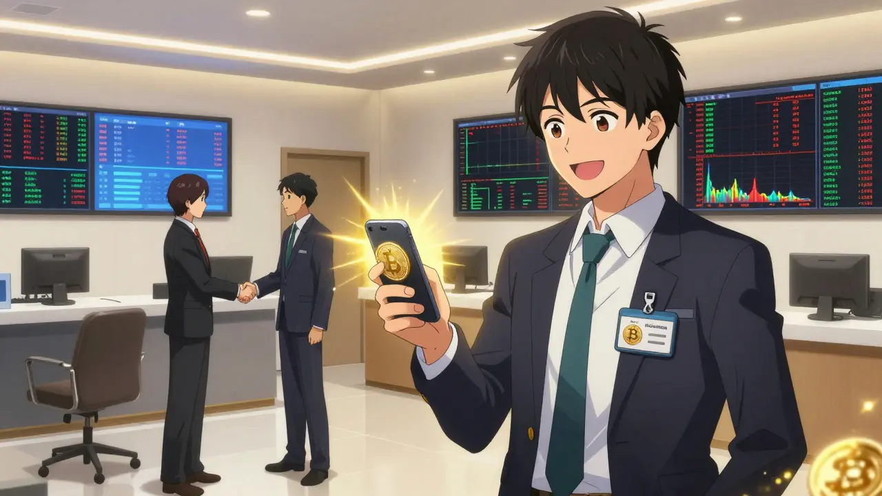 A former underground trader now works legally at a regulated crypto exchange in Amman.