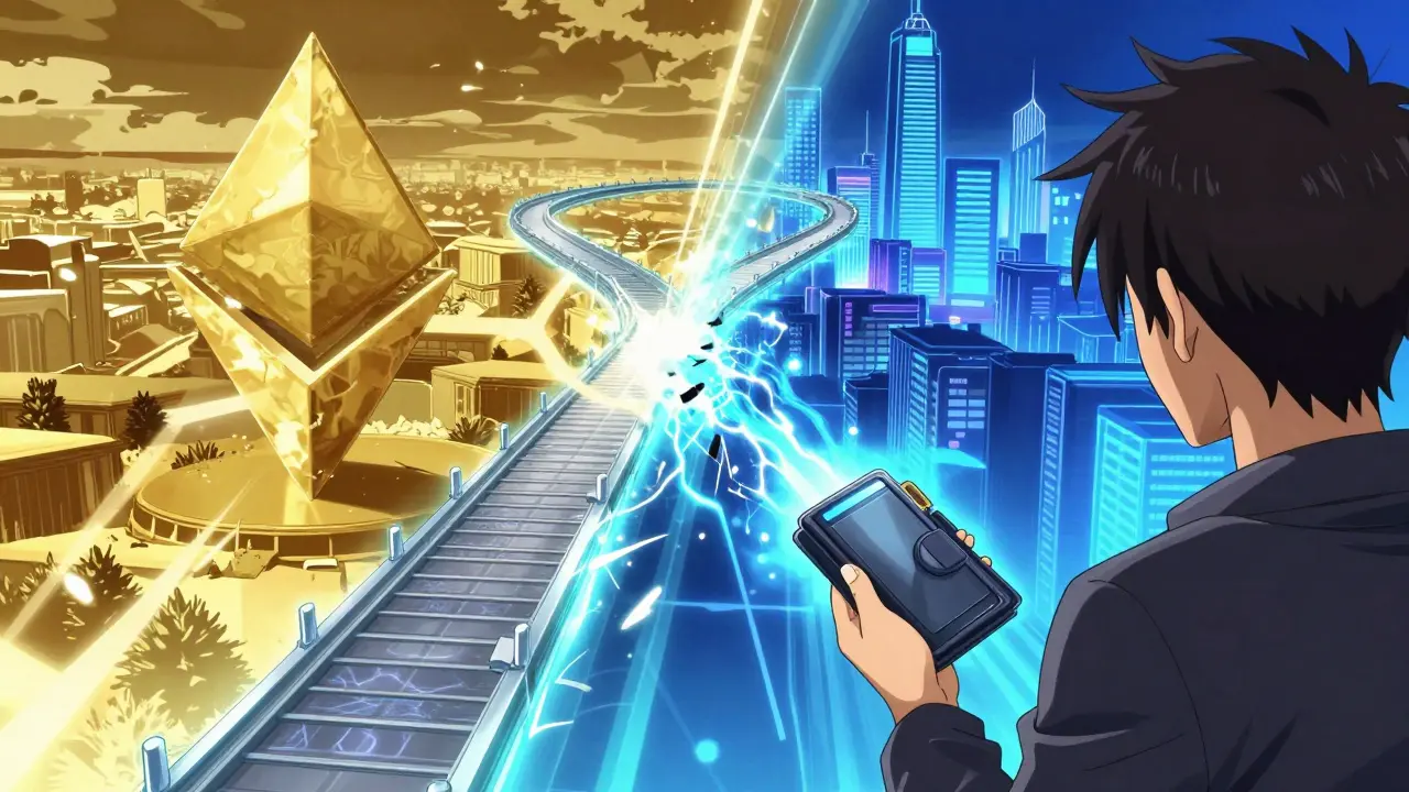 A fracturing digital energy bridge connecting two different blockchain worlds