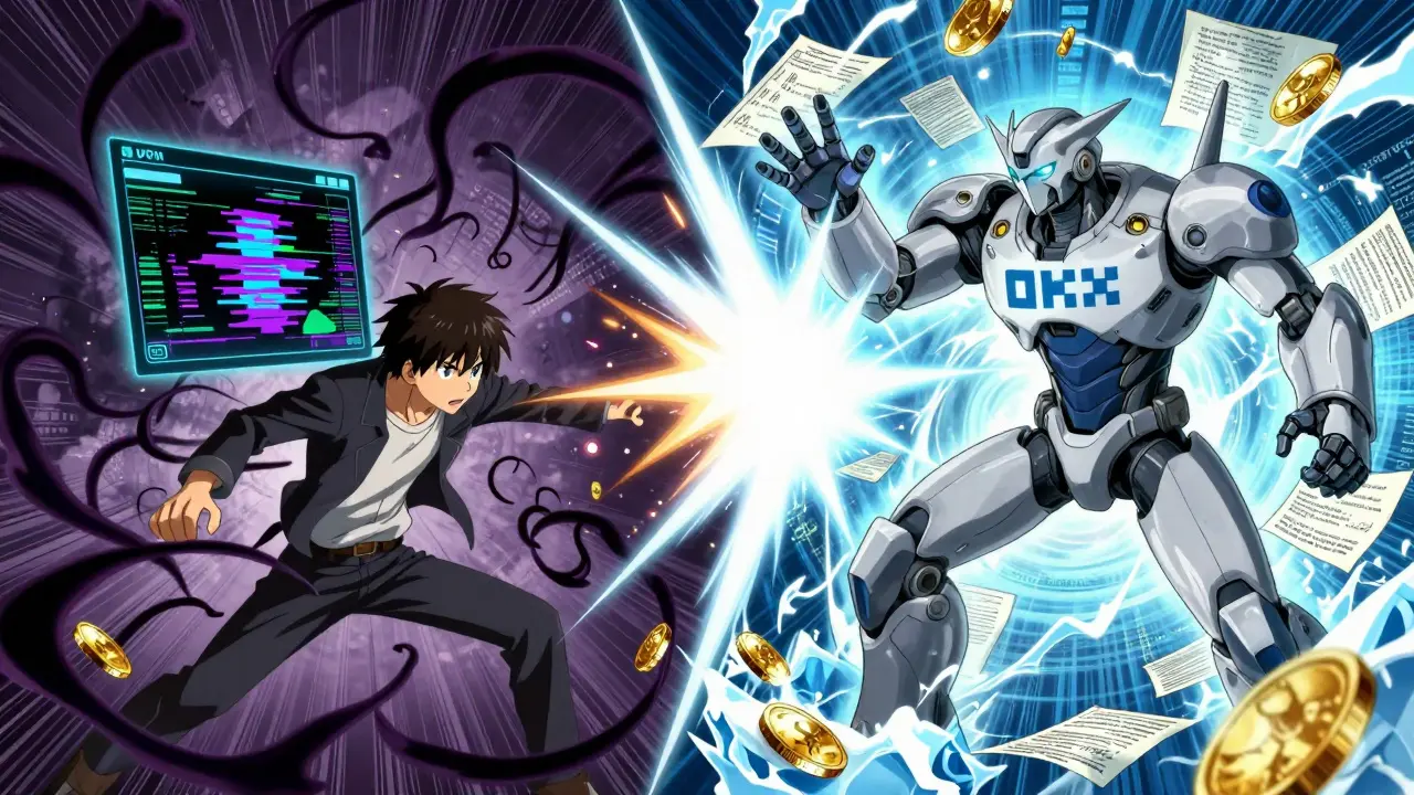 Anime robot freezing assets of VPN user