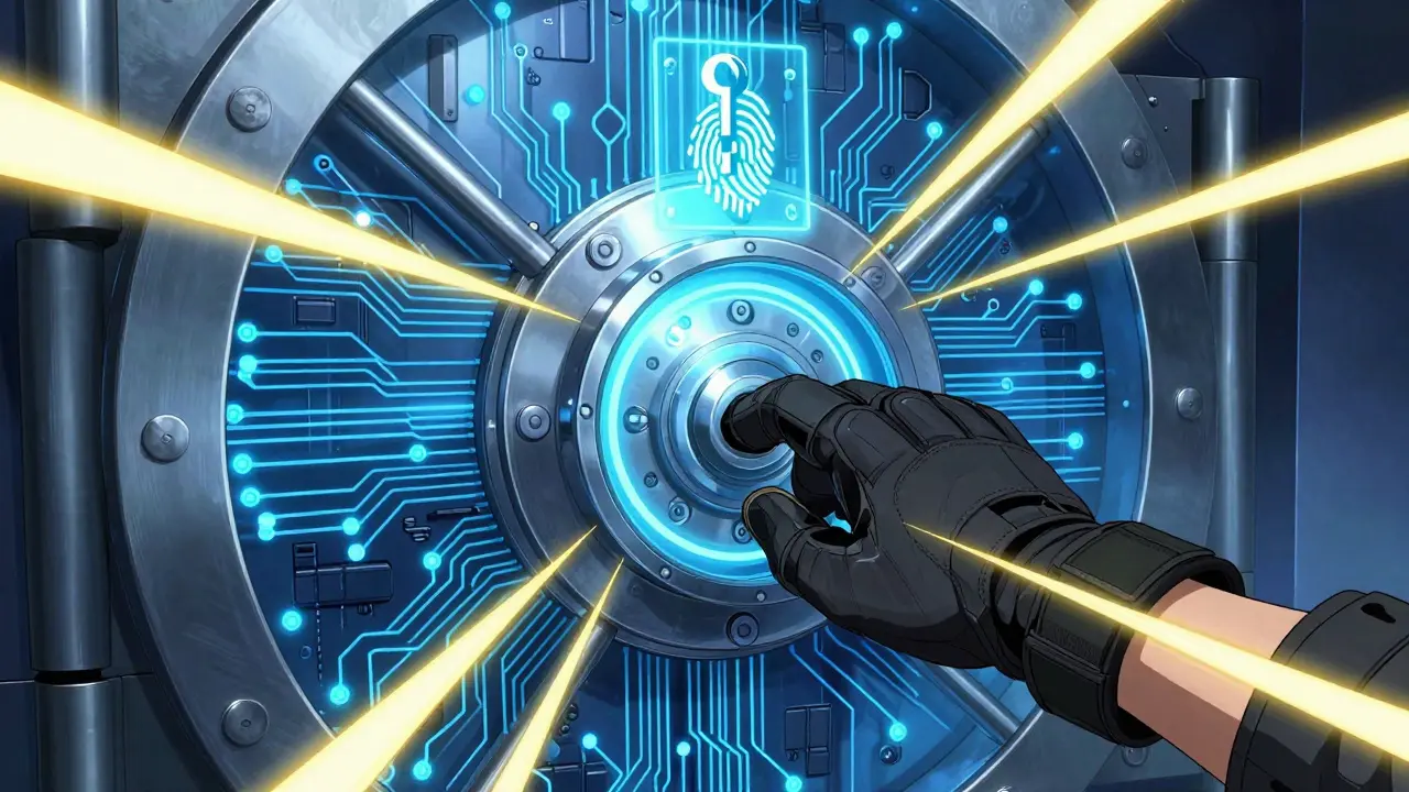 Manga style secure digital vault with two-factor authentication
