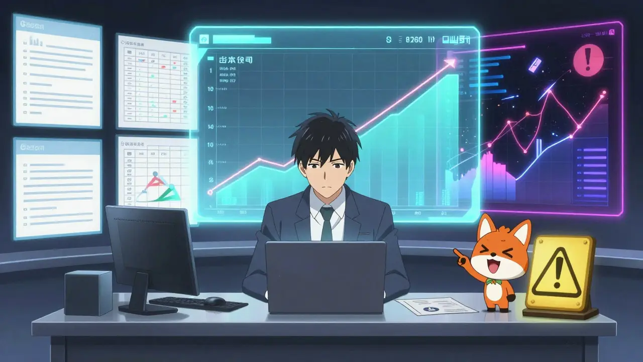 Anime trader managing crypto taxes and compliance records