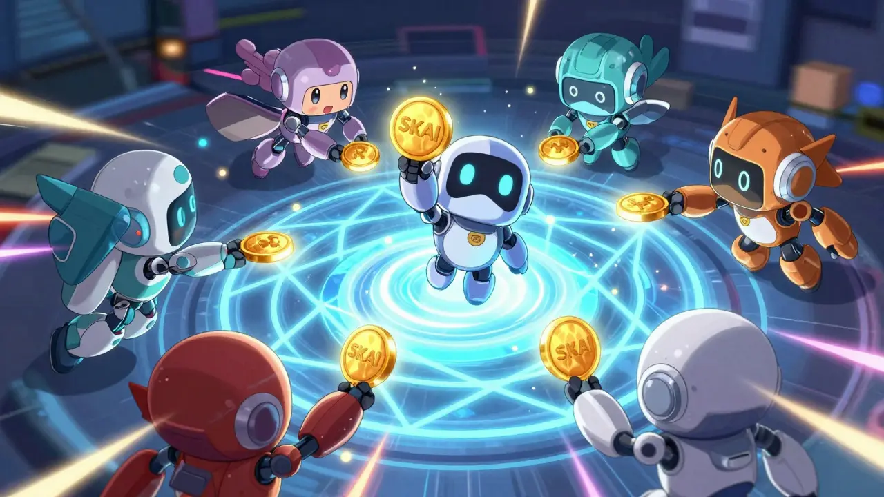 Mecha AI agents trading tokens on Solana